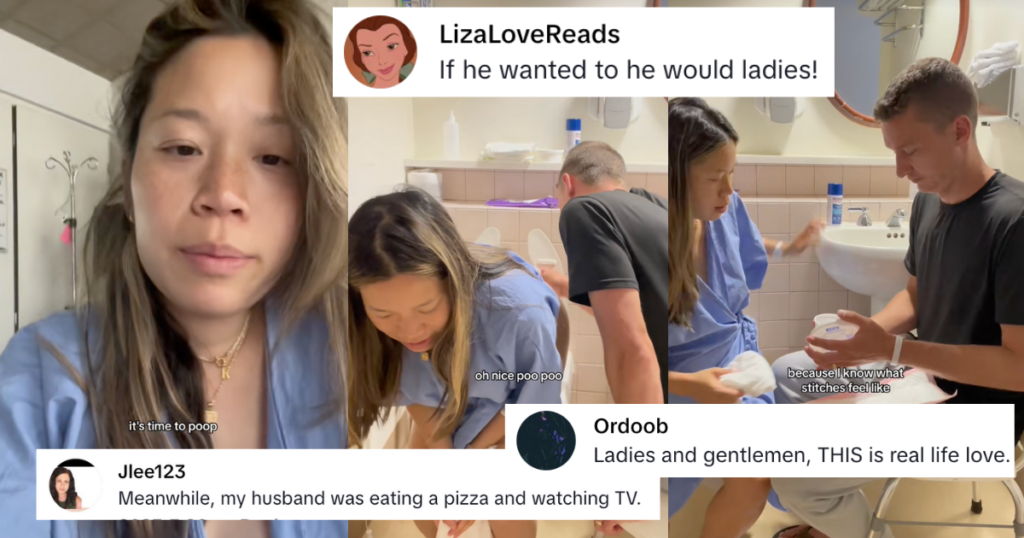 New Mom Shares Video of Husband Wiping Her After First Postpartum Poop