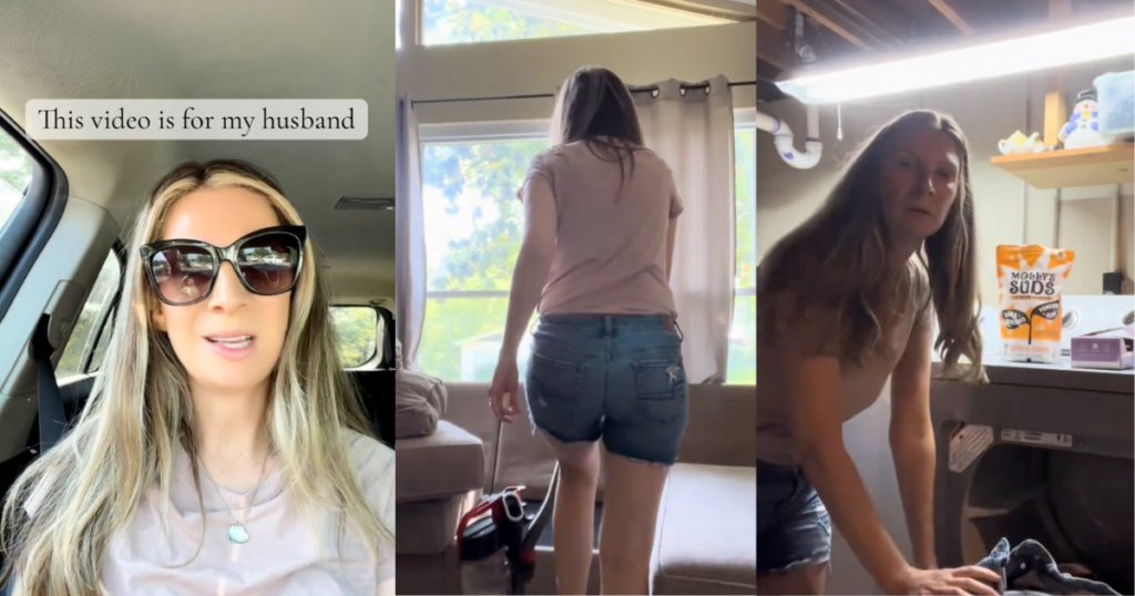 SAHM Films Her Day To Show Her Husband That  Dishes & Laundry Don’t Do Themselves